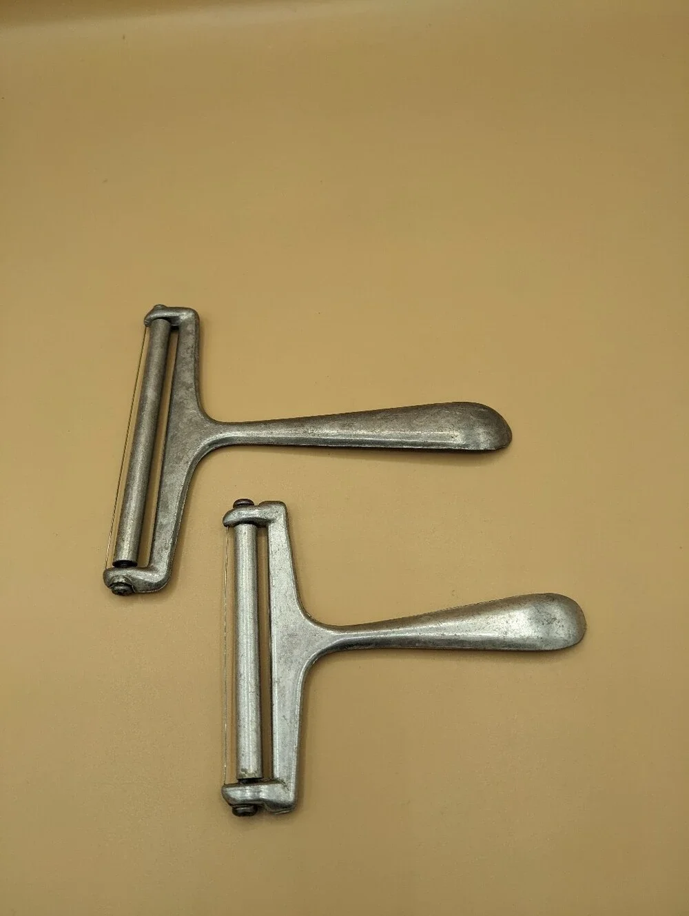 Vintage Cheese Slicer Metal Wire w/ Roller Taiwan Qty 2 Cut 3